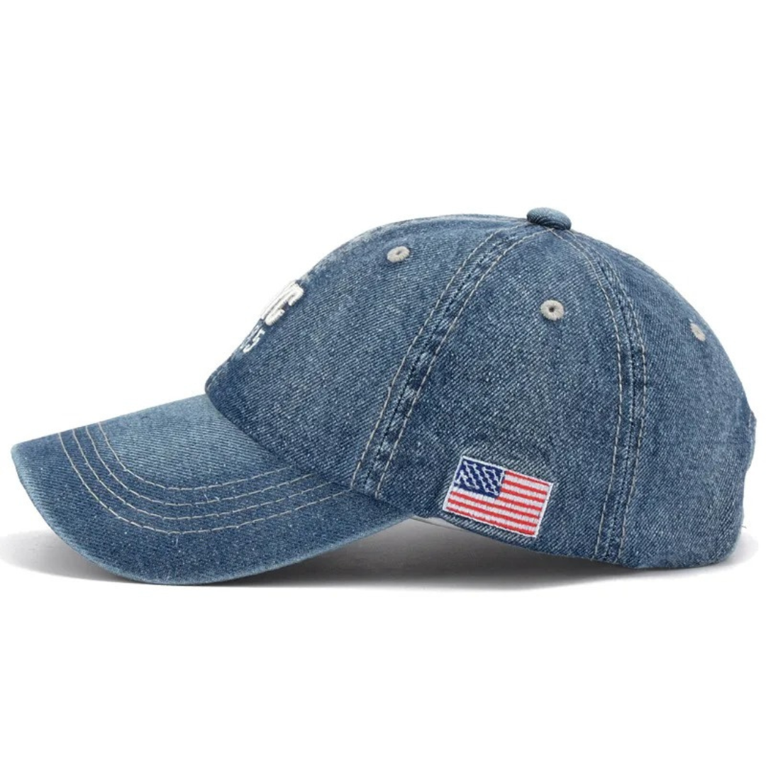 Denim Letter Baseball Cap