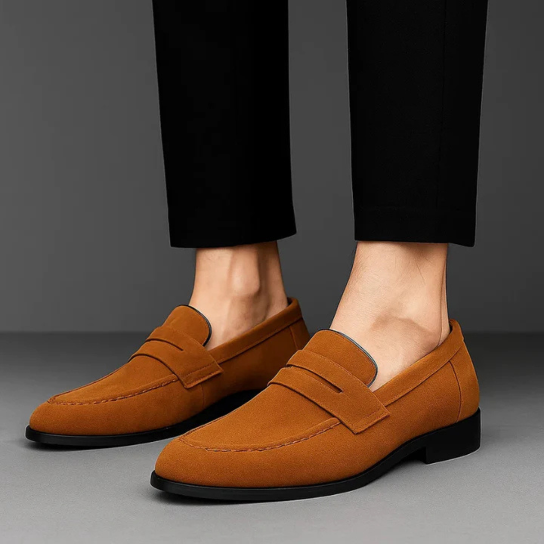 Marco Suede Penny Loafers