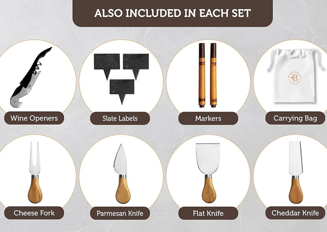 Bamboo Charcuterie Board Set