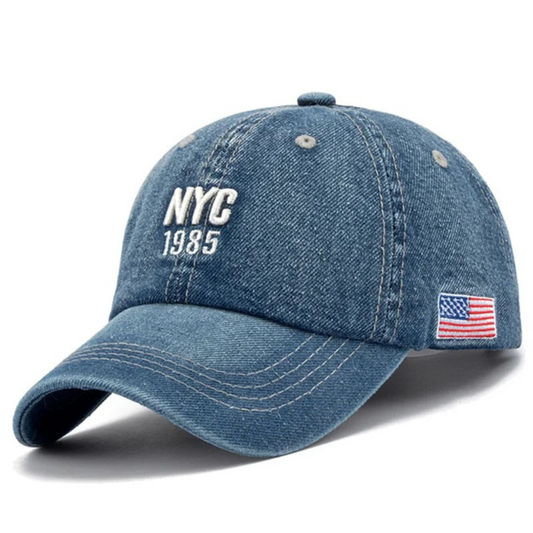 Denim Letter Baseball Cap