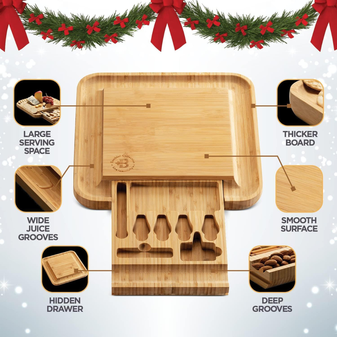 Bamboo Charcuterie Board Set
