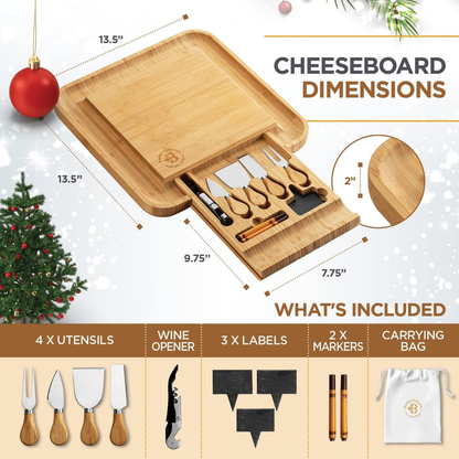 Bamboo Charcuterie Board Set