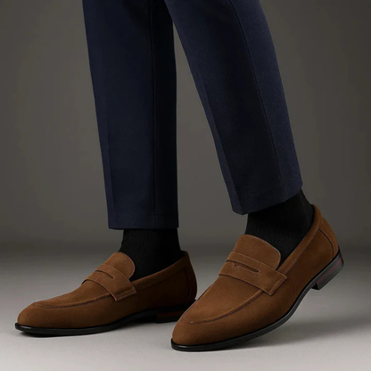 Marco Suede Penny Loafers