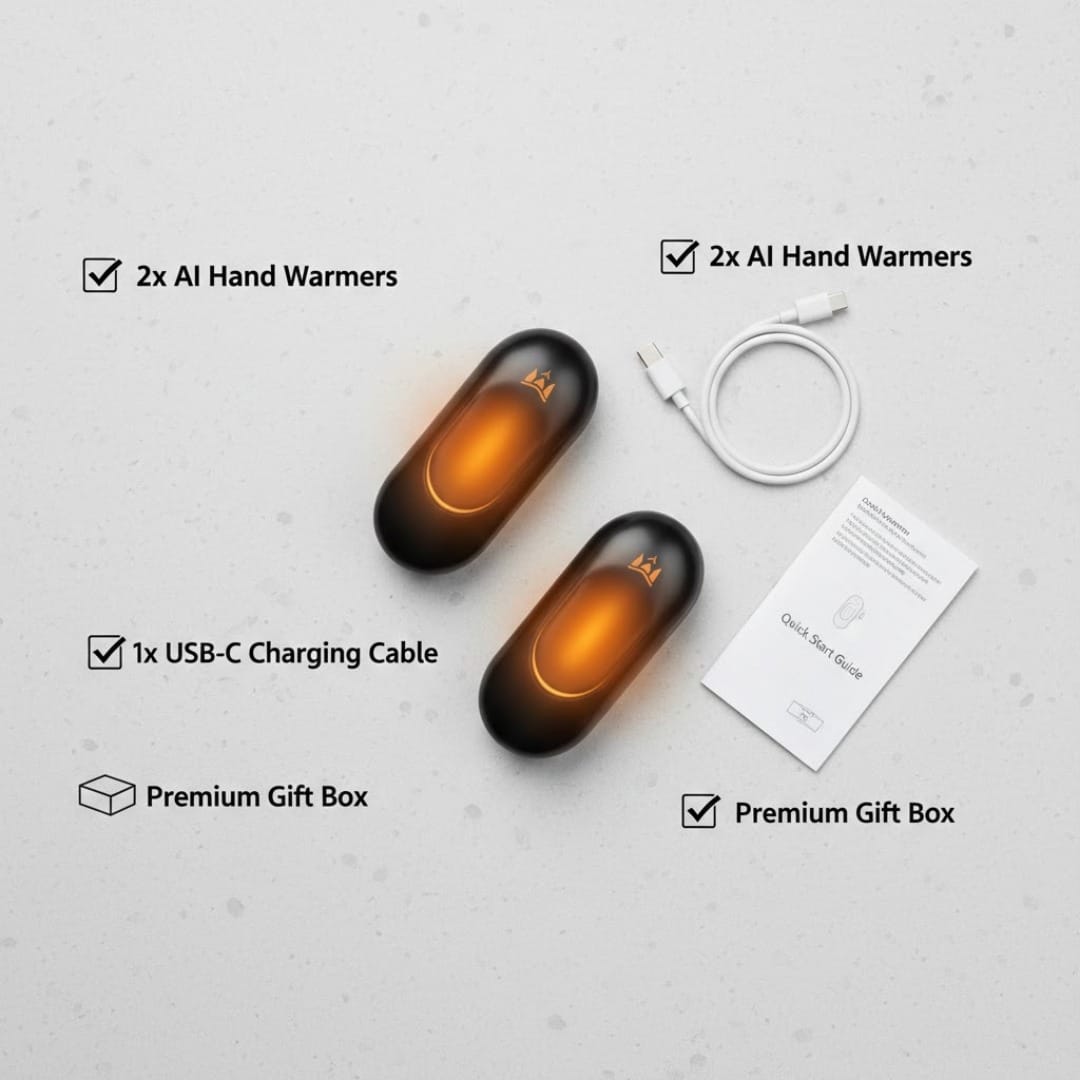 AI Hand Warmer 2-Pack™ Rechargeable Hand Warmer